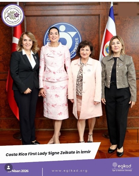 Olive Tree Whispers, Pura Vida Blooms — Costa Rica First Lady Signe Zeikate İzmir'de